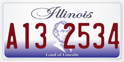 IL license plate A132534