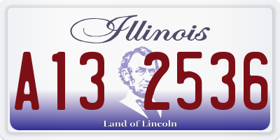IL license plate A132536