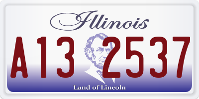 IL license plate A132537