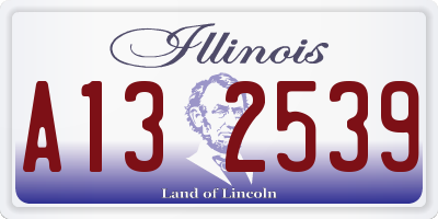 IL license plate A132539