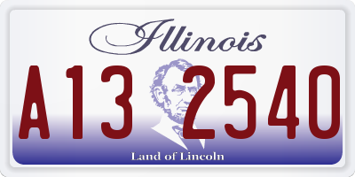IL license plate A132540