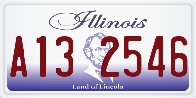 IL license plate A132546
