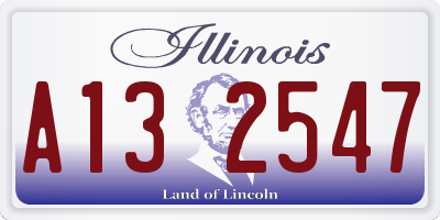 IL license plate A132547