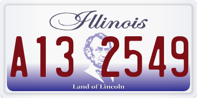 IL license plate A132549