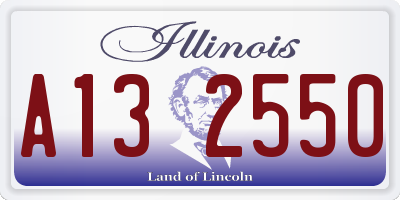 IL license plate A132550