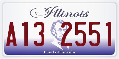 IL license plate A132551