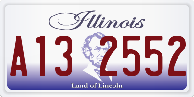 IL license plate A132552