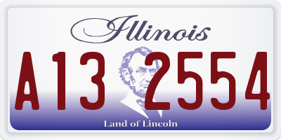 IL license plate A132554