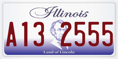 IL license plate A132555