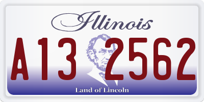 IL license plate A132562