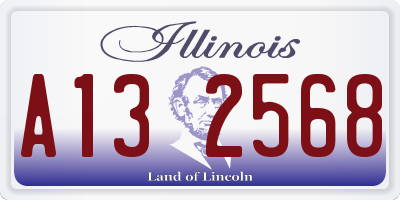 IL license plate A132568