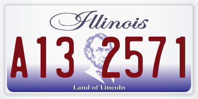 IL license plate A132571