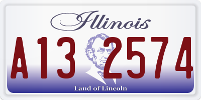 IL license plate A132574