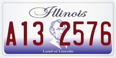 IL license plate A132576
