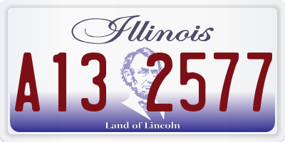 IL license plate A132577