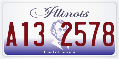IL license plate A132578