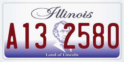 IL license plate A132580