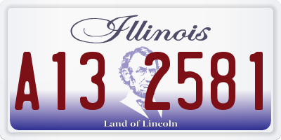 IL license plate A132581