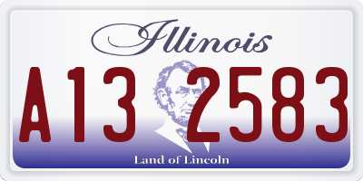 IL license plate A132583