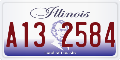 IL license plate A132584