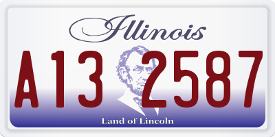 IL license plate A132587