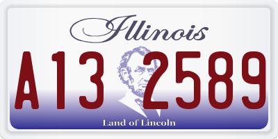 IL license plate A132589