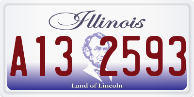 IL license plate A132593