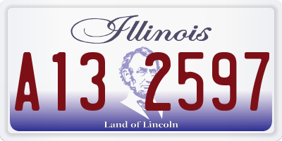 IL license plate A132597