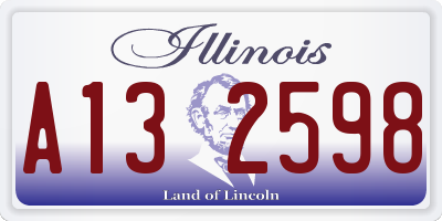 IL license plate A132598
