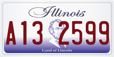 IL license plate A132599