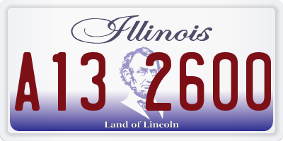 IL license plate A132600