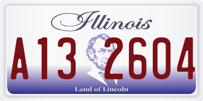 IL license plate A132604