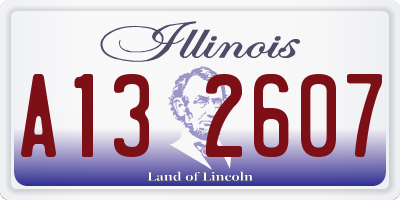 IL license plate A132607