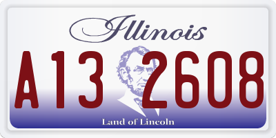 IL license plate A132608