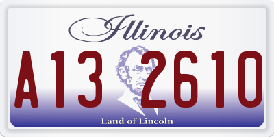 IL license plate A132610