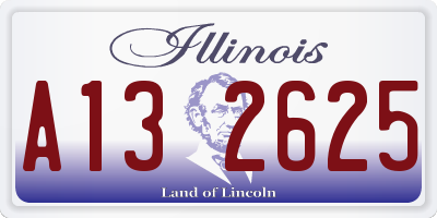 IL license plate A132625