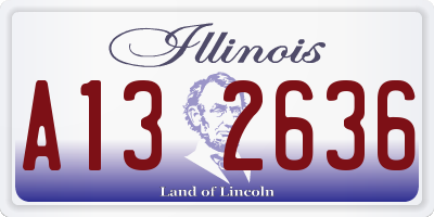 IL license plate A132636