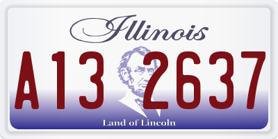 IL license plate A132637