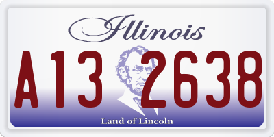 IL license plate A132638