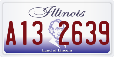 IL license plate A132639