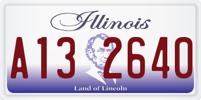 IL license plate A132640