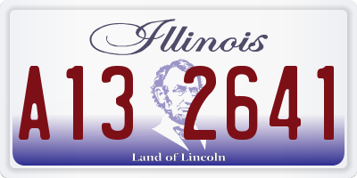 IL license plate A132641