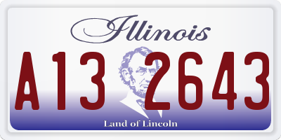IL license plate A132643