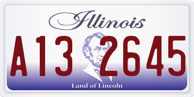 IL license plate A132645