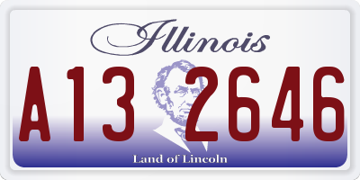 IL license plate A132646
