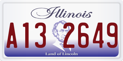 IL license plate A132649