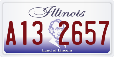 IL license plate A132657