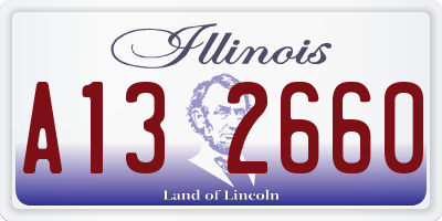 IL license plate A132660