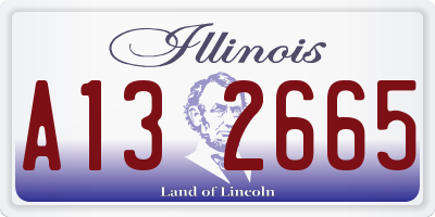 IL license plate A132665