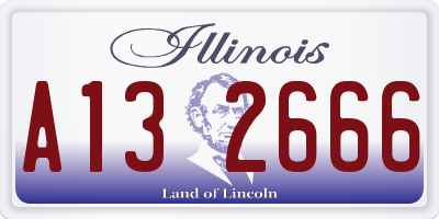 IL license plate A132666